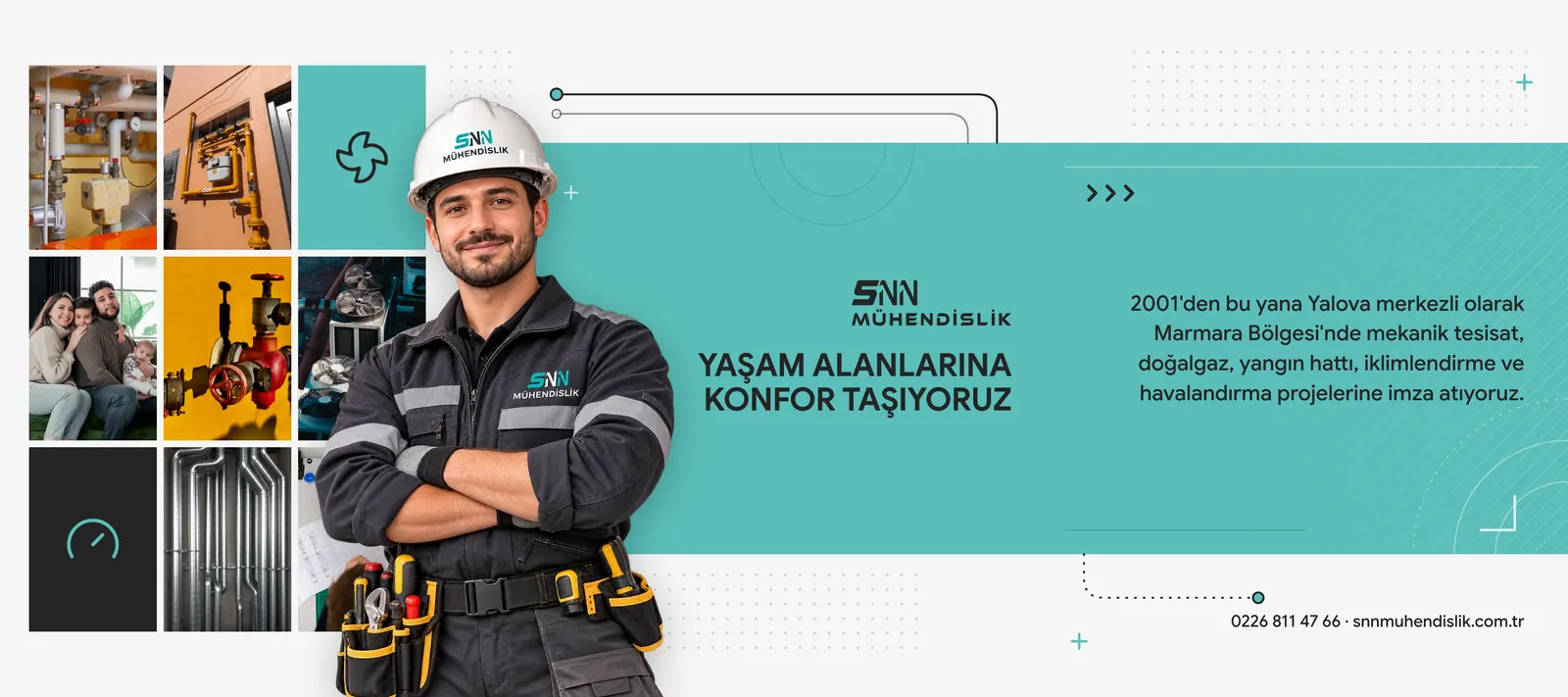 SNN Mühendislik Instagram profil panoraması: Yaşam alanlarına konfor taşıyoruz