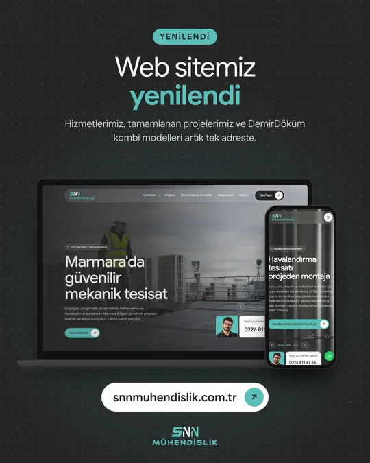 Web sitemiz yenilendi duyuru gönderisi